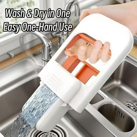 Foldable Mini Mop | Portable Desktop Wet & Dry Cleaning Mop | Self‑Squeezing
