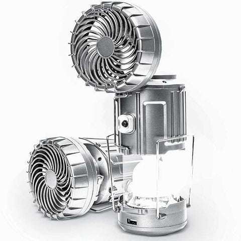 6in1 portable outdoor LED camping lantern with fan solar charge rechargeable light energy saving tent lamp flashlight