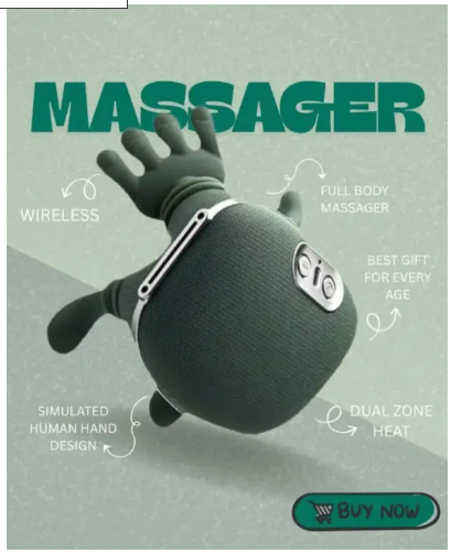 Portable Neck & Shoulder Hand Massager – Deep Tissue Relaxation